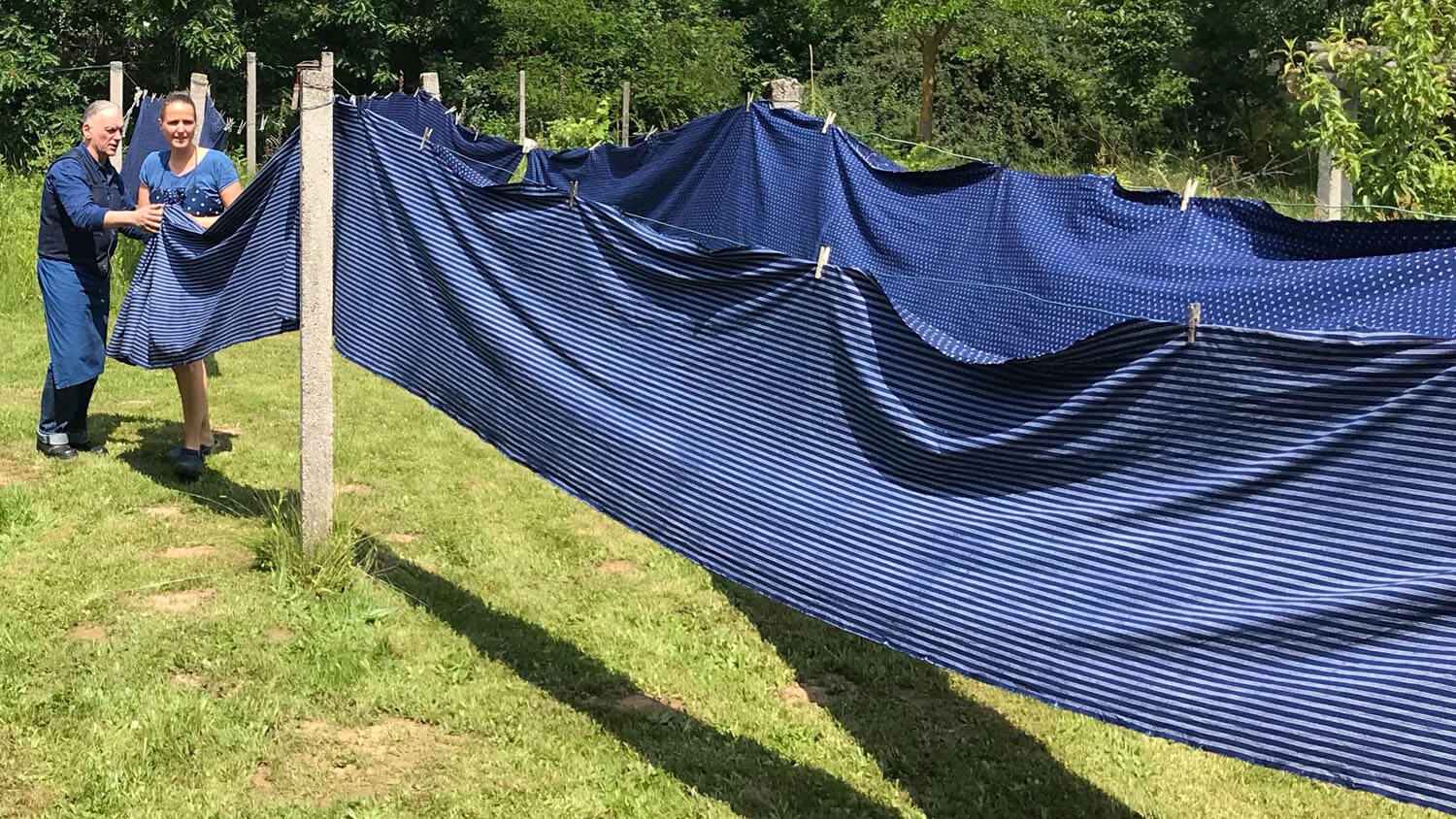 Tücher beim Trocknen
