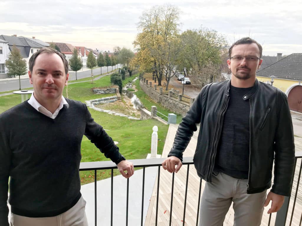 Markus Landauer mit Laszlo Kovacs vom Restaurant „Liszt am Bach“